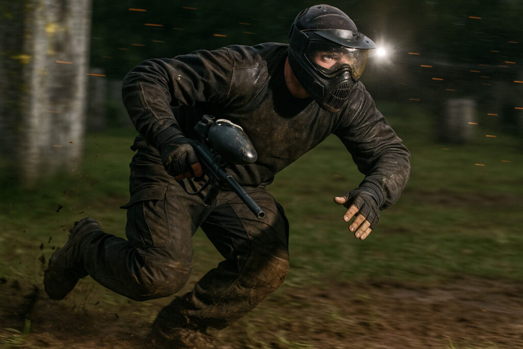 Ontario Camera - Paintball Crew Member Dodging Paint Balls
