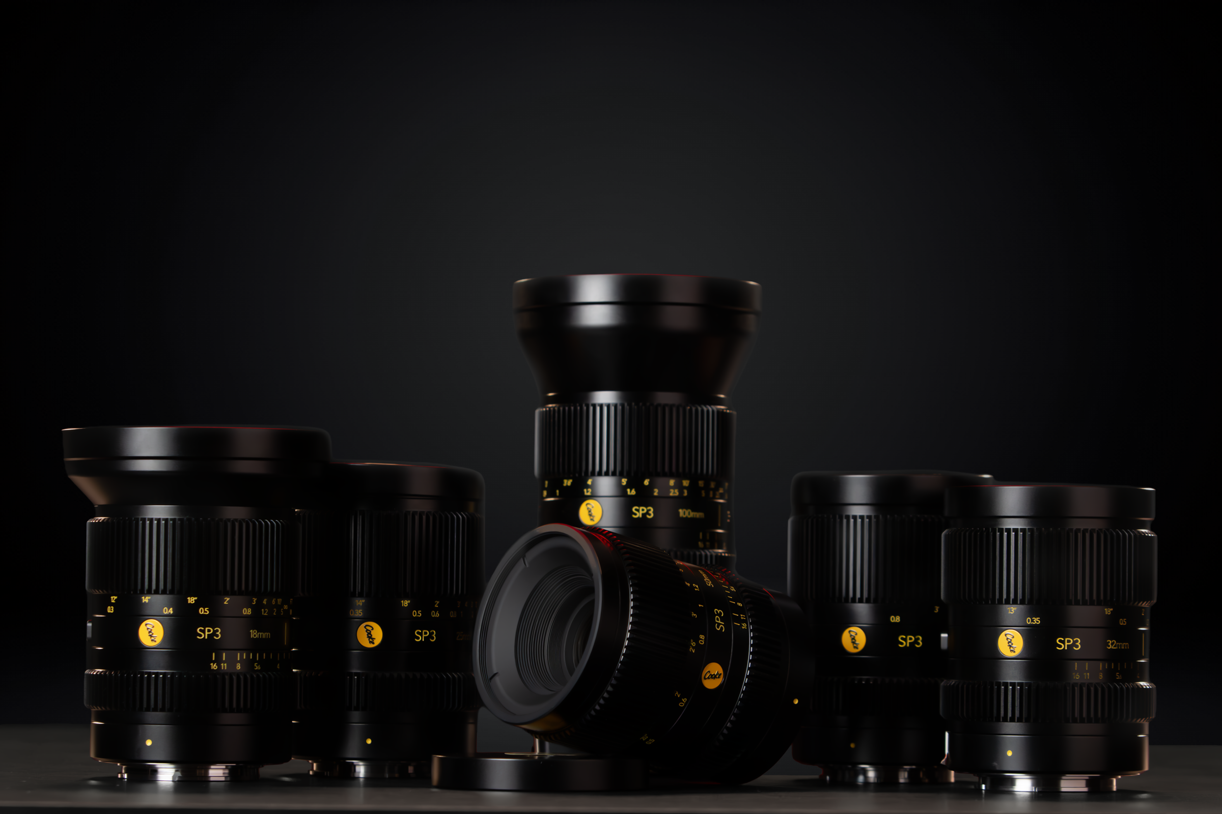 Cooke SP3 Prime Set of 6 full frame cinema lenses available for rent at
